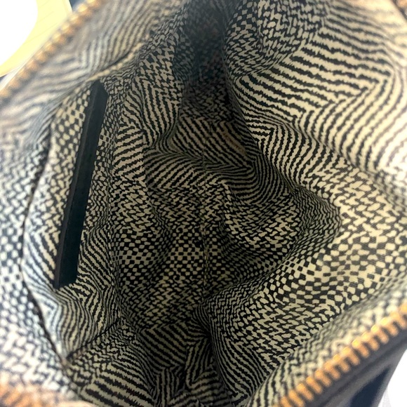 Rebecca Minkoff Black Leather & Gold Chain Crossbody Bag - Picture 6 of 7